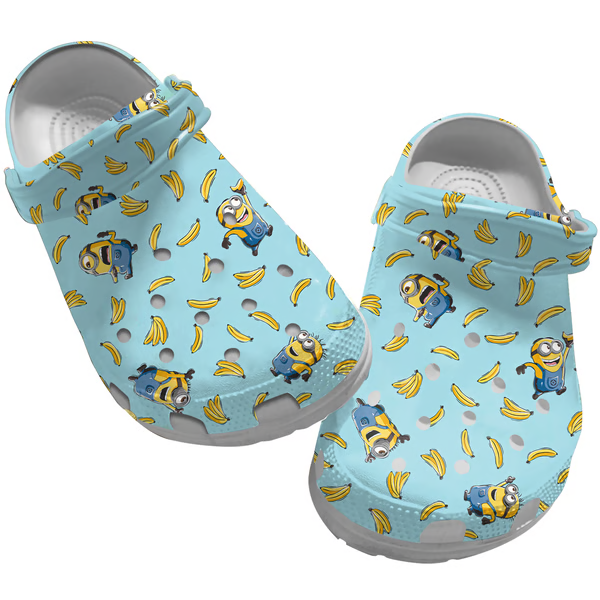 Minions Cartoon Crocs Crocband Clogs Shoes Comfortable For Men Women and Kids