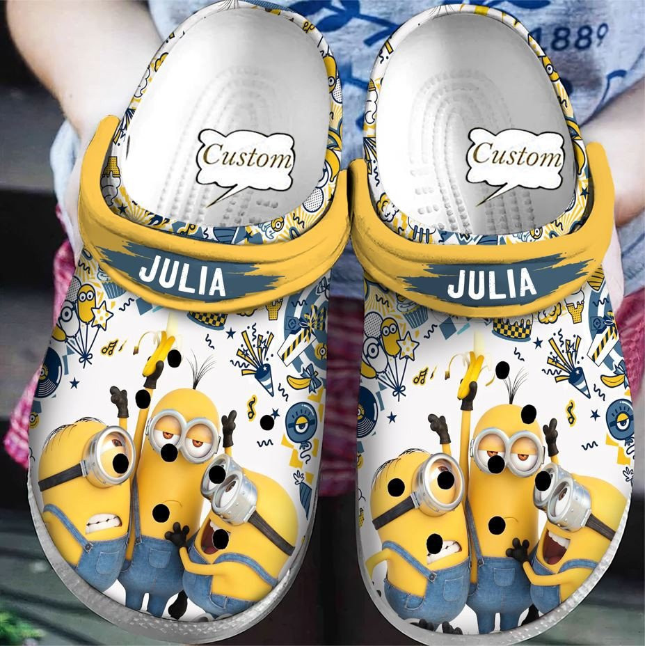 Minions Cartoon Crocs Crocband Clogs Shoes Comfortable For Men Women and Kids