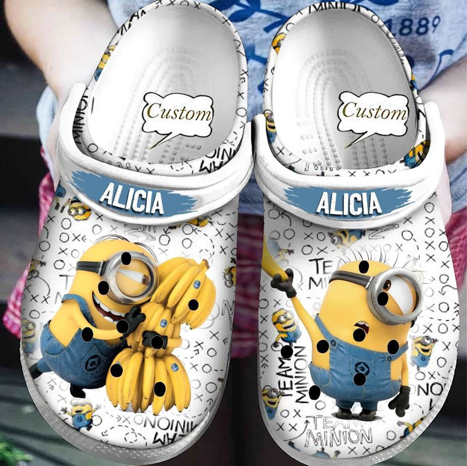 Minions Cartoon Crocs Crocband Clogs Shoes Comfortable For Men Women and Kids