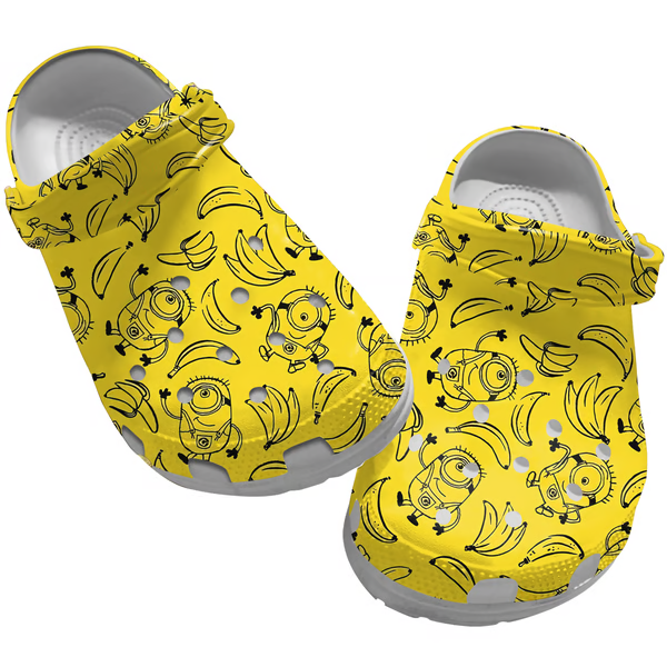 Minions Cartoon Crocs Crocband Clogs Shoes Comfortable For Men Women and Kids