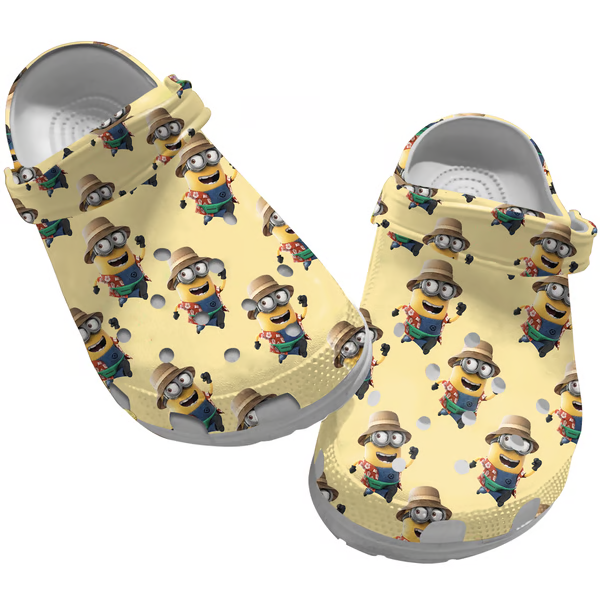 Minions Cartoon Crocs Crocband Clogs Shoes Comfortable For Men Women and Kids