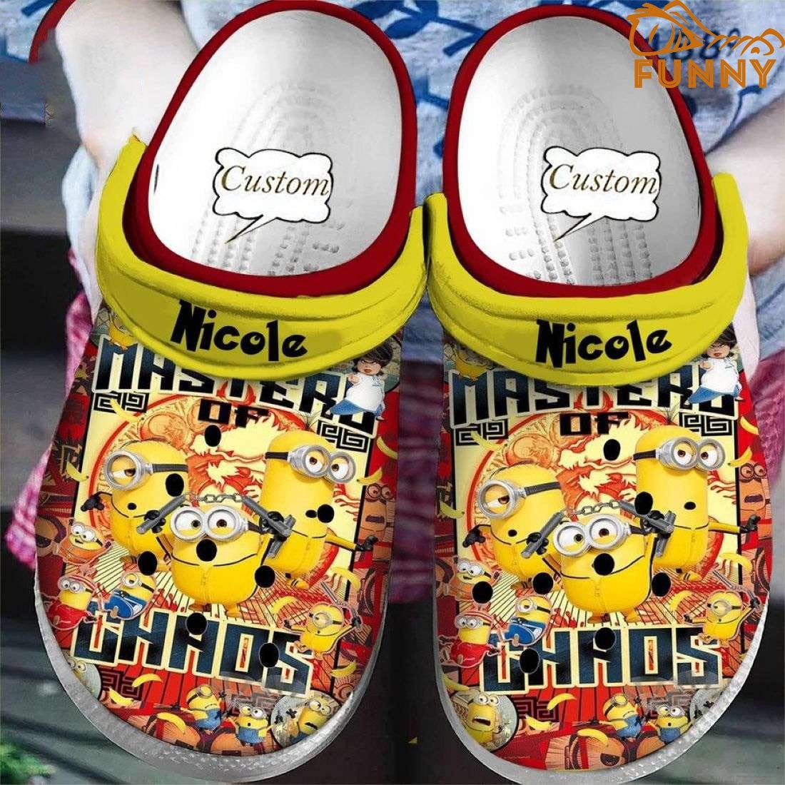 Minions Cartoon Crocs Crocband Clogs Shoes Comfortable For Men Women and Kids