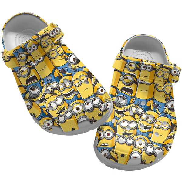 Minions Cartoon Crocs Crocband Clogs Shoes Comfortable For Men Women and Kids