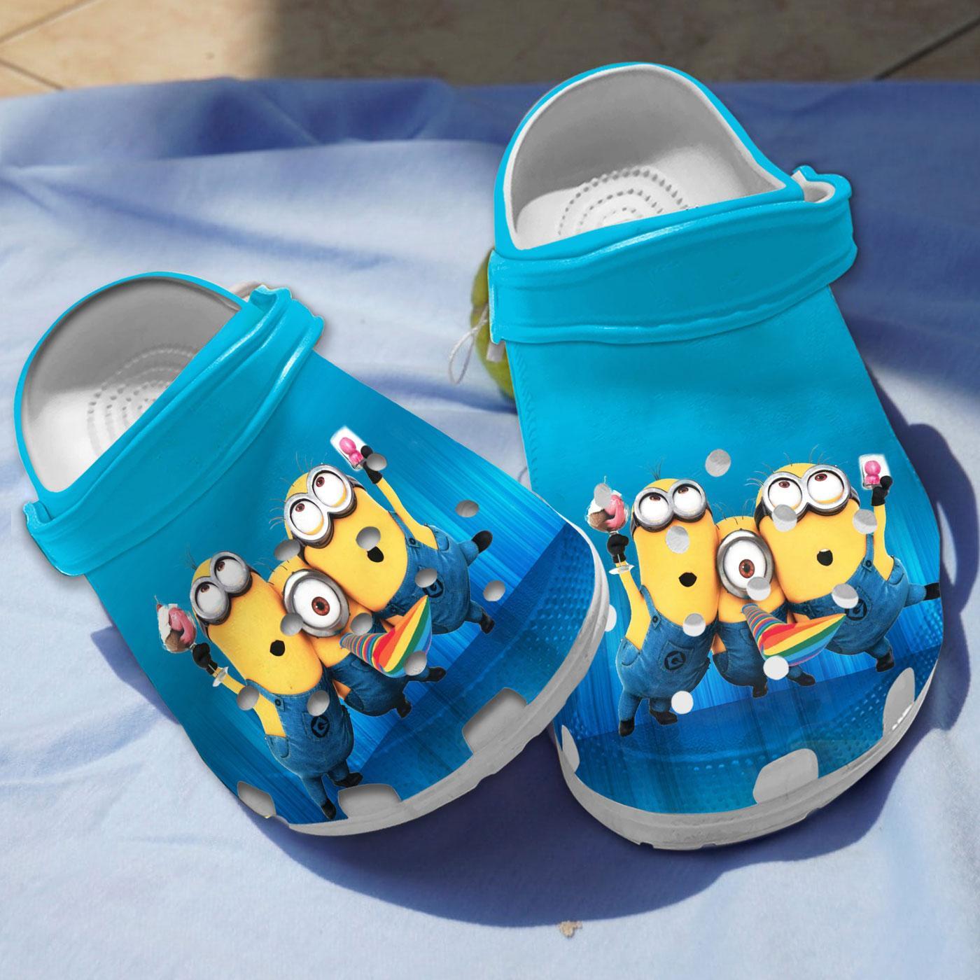 Minions Cartoon Crocs Crocband Clogs Shoes Comfortable For Men Women and Kids
