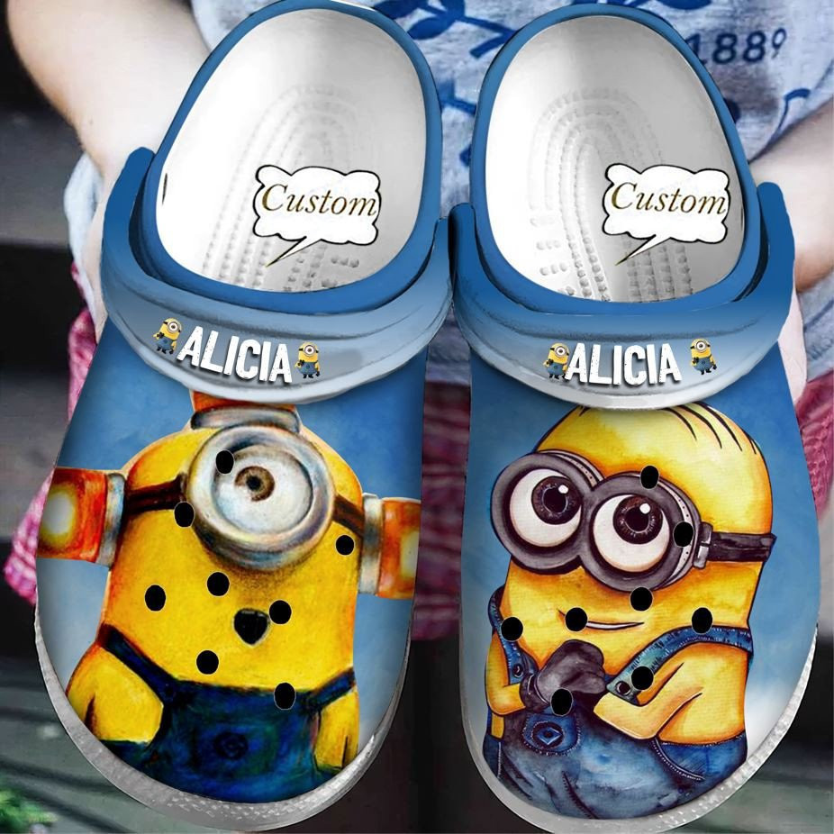 Minions Cartoon Crocs Crocband Clogs Shoes Comfortable For Men Women and Kids