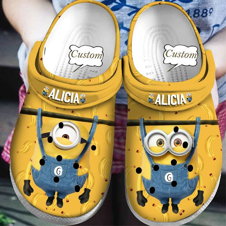 Minions Cartoon Crocs Crocband Clogs Shoes Comfortable For Men Women and Kids