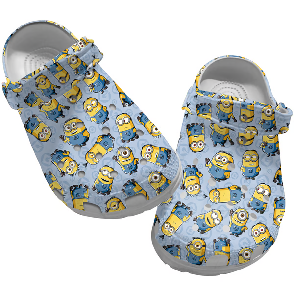 Minions Cartoon Crocs Crocband Clogs Shoes Comfortable For Men Women and Kids