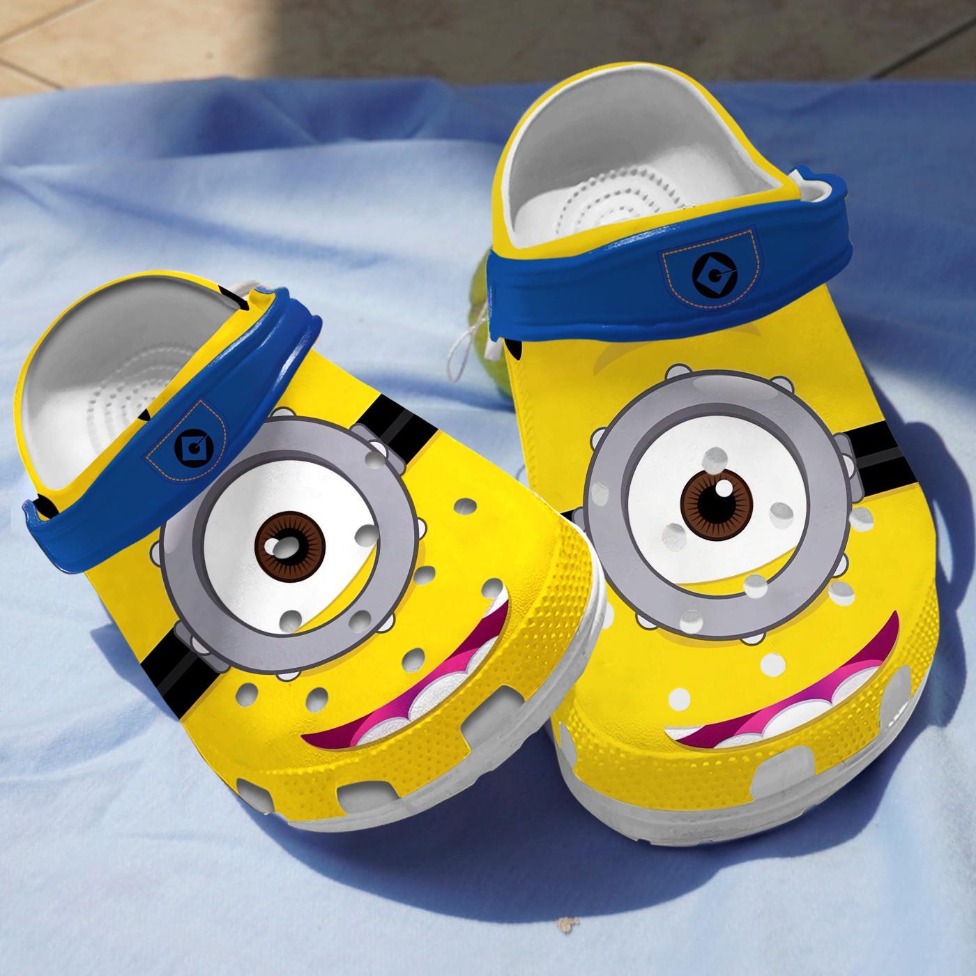 Minions Cartoon Crocs Crocband Clogs Shoes Comfortable For Men Women and Kids