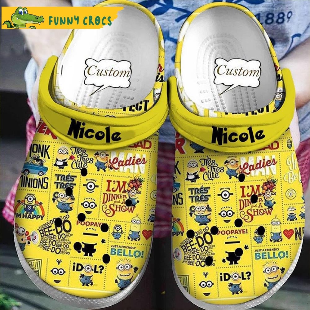 Minions Cartoon Crocs Crocband Clogs Shoes Comfortable For Men Women and Kids