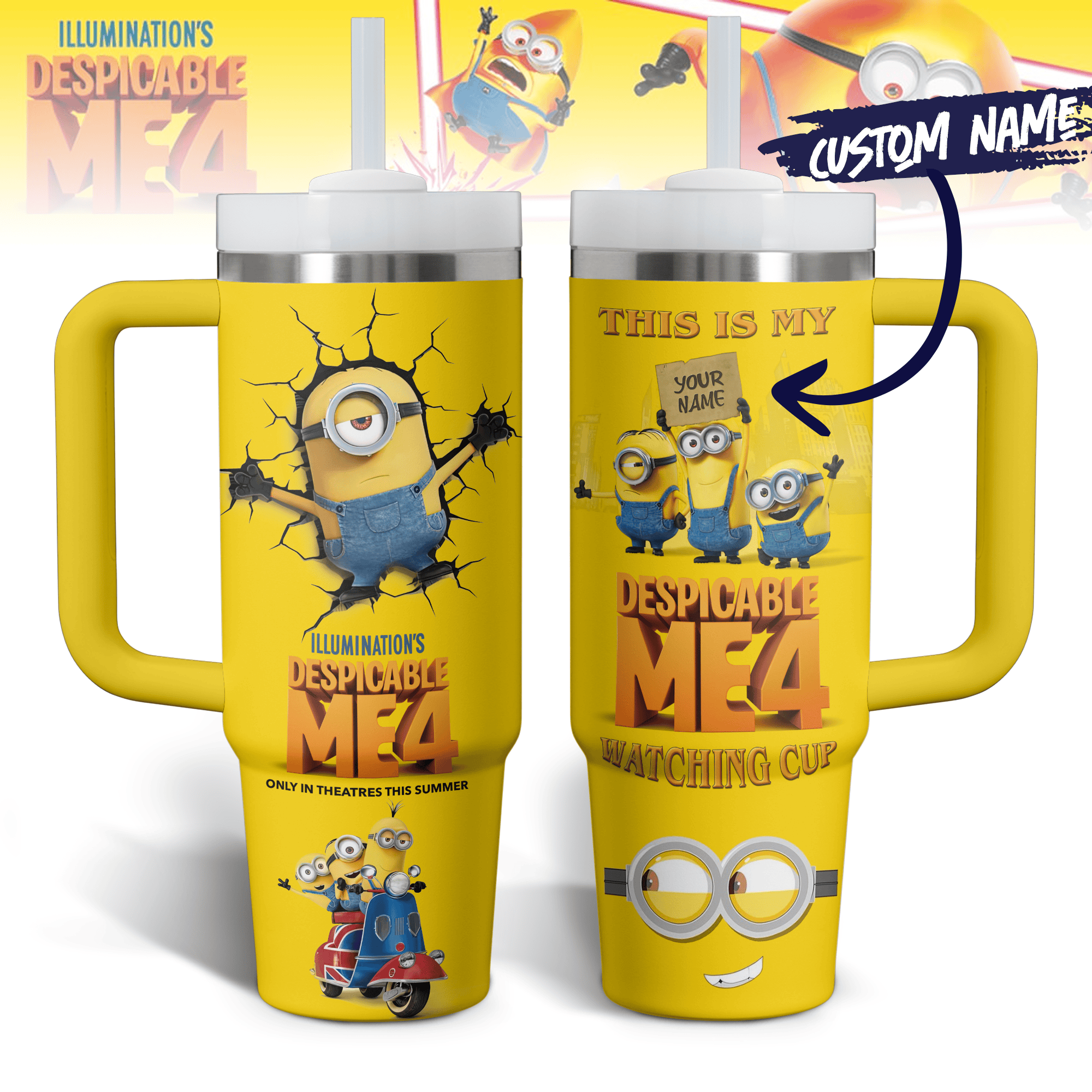 Minions Cartoon Custom Stanley Cup 40 oz 30 oz Tumbler With HandleTVC2301528