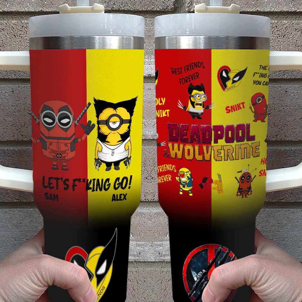 Minions Deadpool Wolverine Movies Custom Stanley Cup 40 oz 30 oz Tumbler With HandleTVC2301765