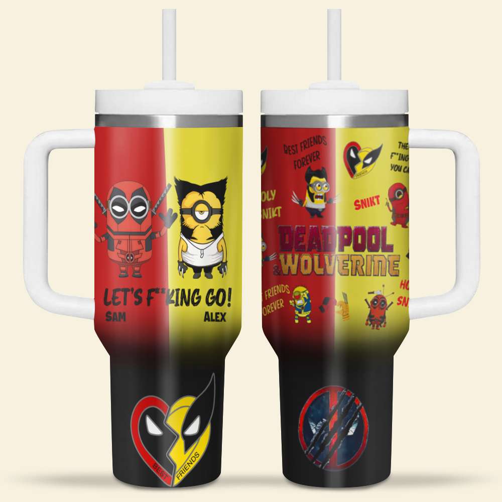 Minions Deadpool Wolverine Movies Custom Stanley Cup 40 oz 30 oz Tumbler With HandleTVC2301765 - Image 4