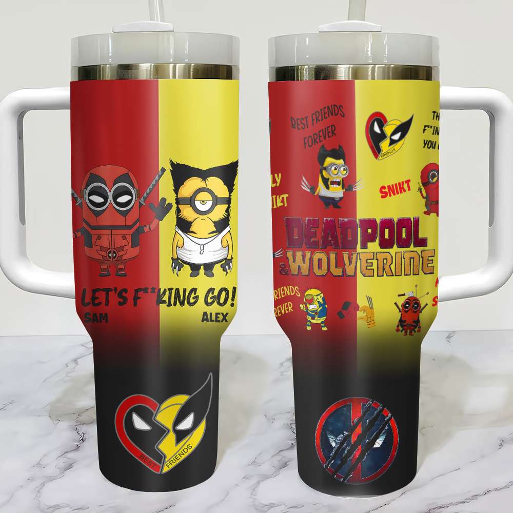 Minions Deadpool Wolverine Movies Custom Stanley Cup 40 oz 30 oz Tumbler With HandleTVC2301765 - Image 3