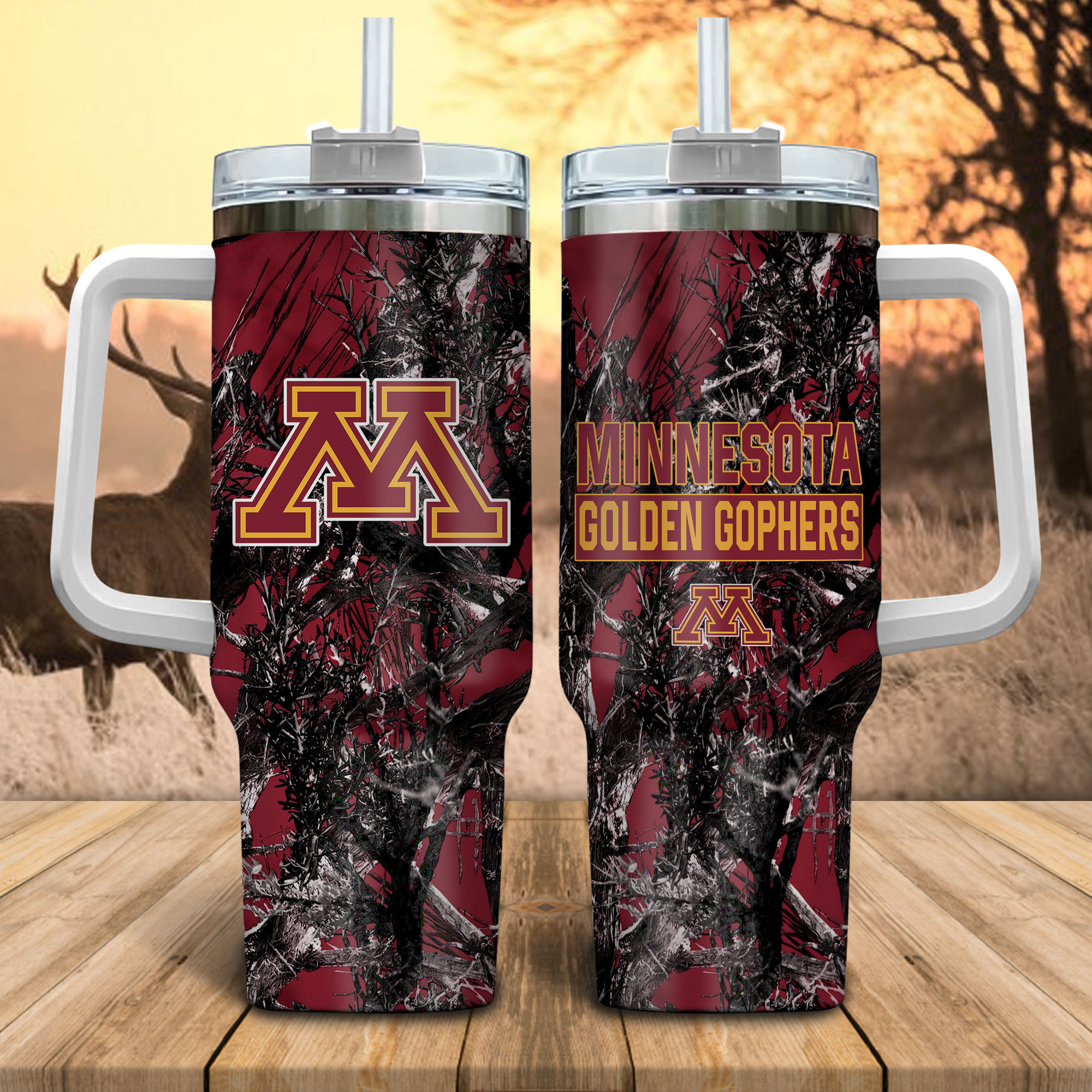 Minnesota Golden Gophers NCAA Hunting Custom Stanley Cup 40 oz 30 oz Tumbler With HandleTVC230115