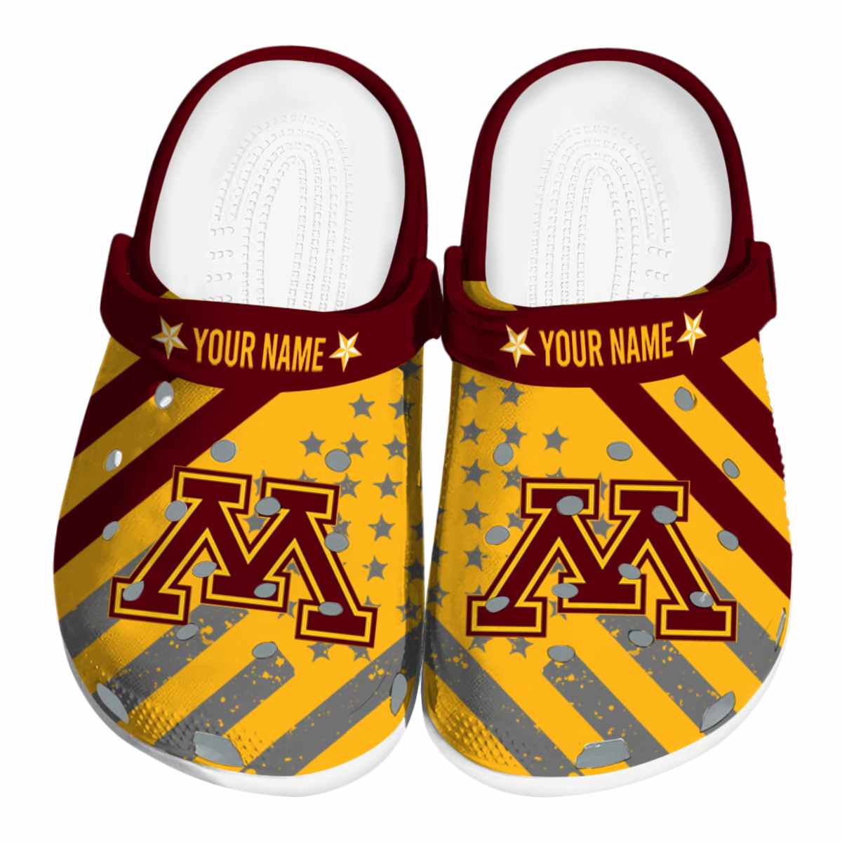 Minnesota Golden Gophers NCAA Sport Crocs Crocband Clogs Shoes Comfortable For Men Women and Kids