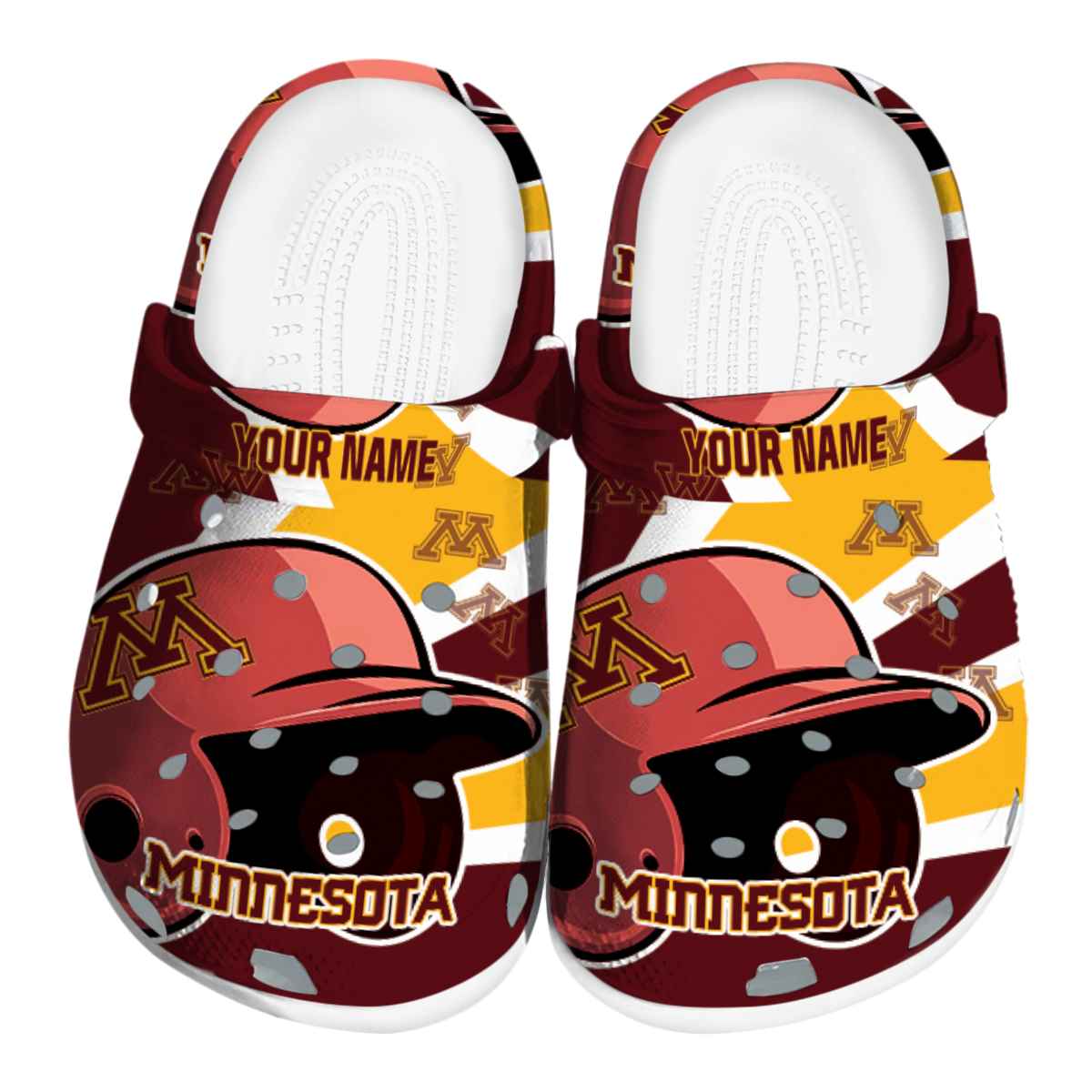 Minnesota Golden Gophers NCAA Sport Crocs Crocband Clogs Shoes Comfortable For Men Women and Kids