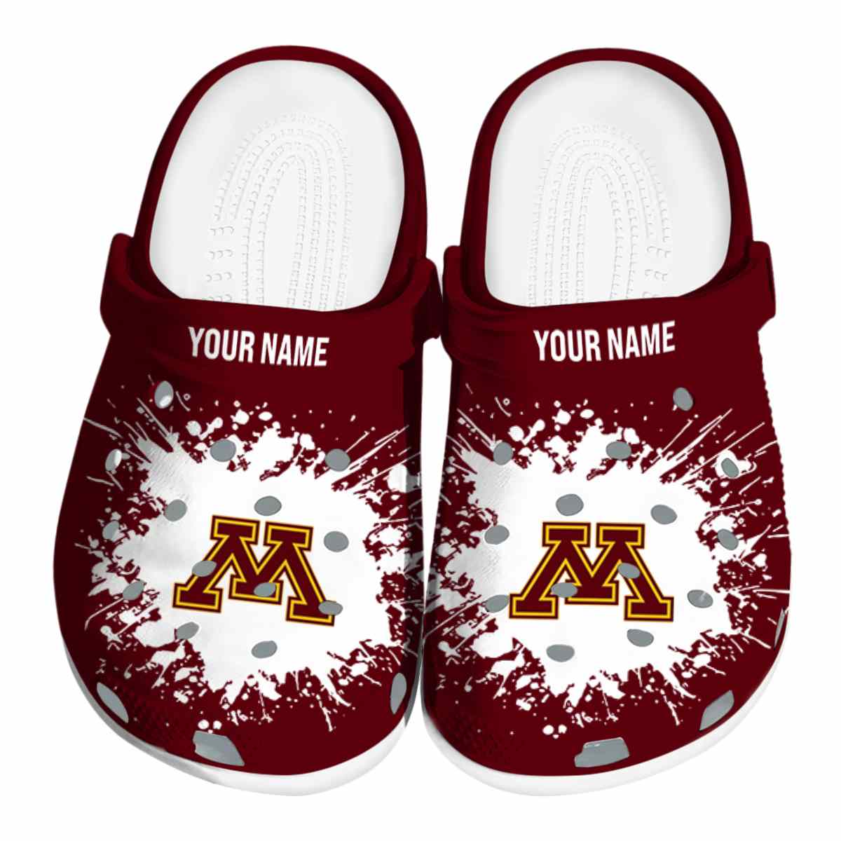 Minnesota Golden Gophers NCAA Sport Crocs Crocband Clogs Shoes Comfortable For Men Women and Kids