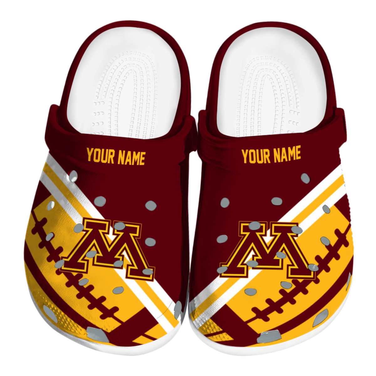 Minnesota Golden Gophers NCAA Sport Crocs Crocband Clogs Shoes Comfortable For Men Women and Kids