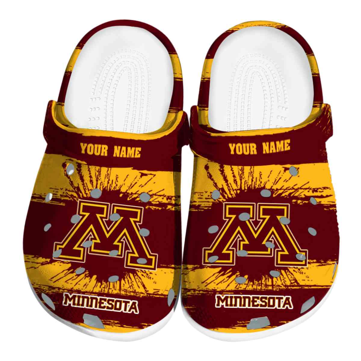 Minnesota Golden Gophers NCAA Sport Crocs Crocband Clogs Shoes Comfortable For Men Women and Kids