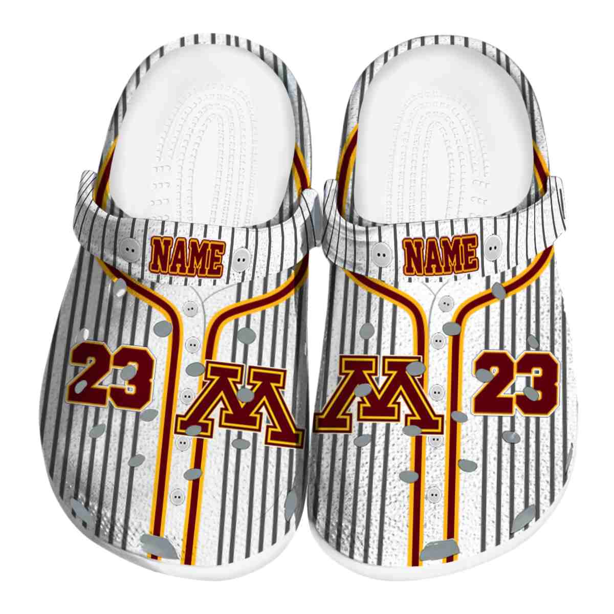 Minnesota Golden Gophers NCAA Sport Crocs Crocband Clogs Shoes Comfortable For Men Women and Kids