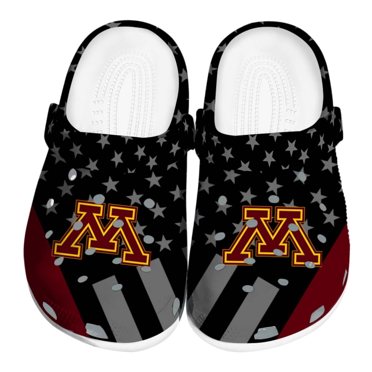 Minnesota Golden Gophers NCAA Sport Crocs Crocband Clogs Shoes Comfortable For Men Women and Kids