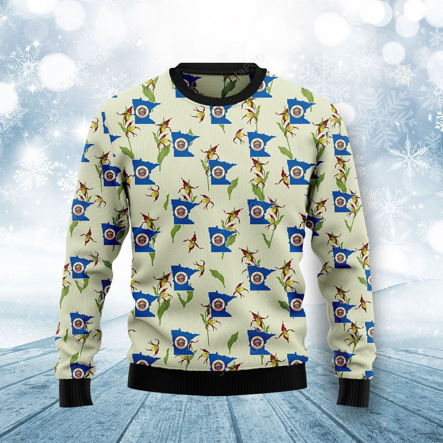 Minnesota Lady Slipper Christmas Ugly Christmas Sweater Adult 3D Funny Matching for family