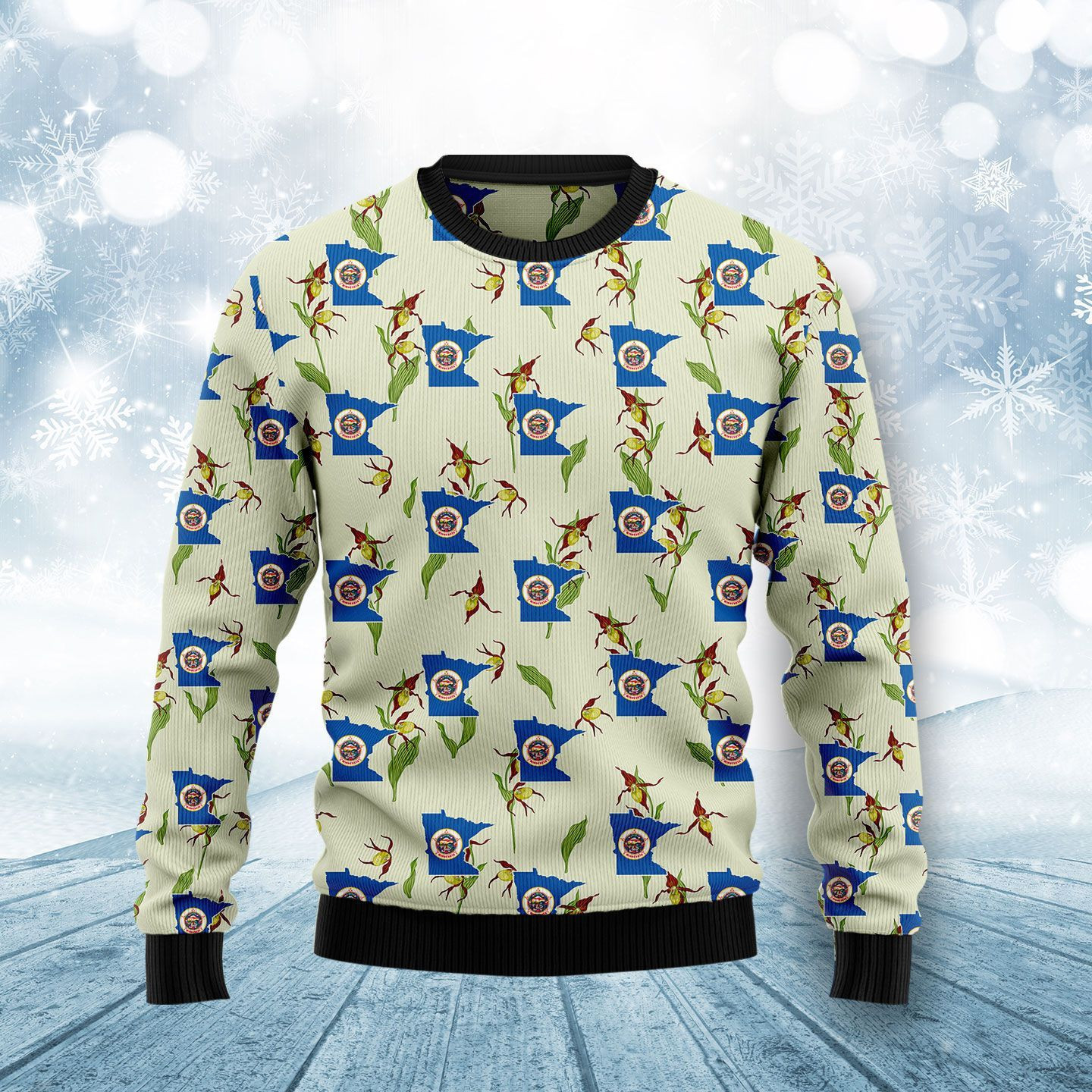 Minnesota Lady Slipper Ugly Christmas Sweater Adult 3D Funny Matching for family