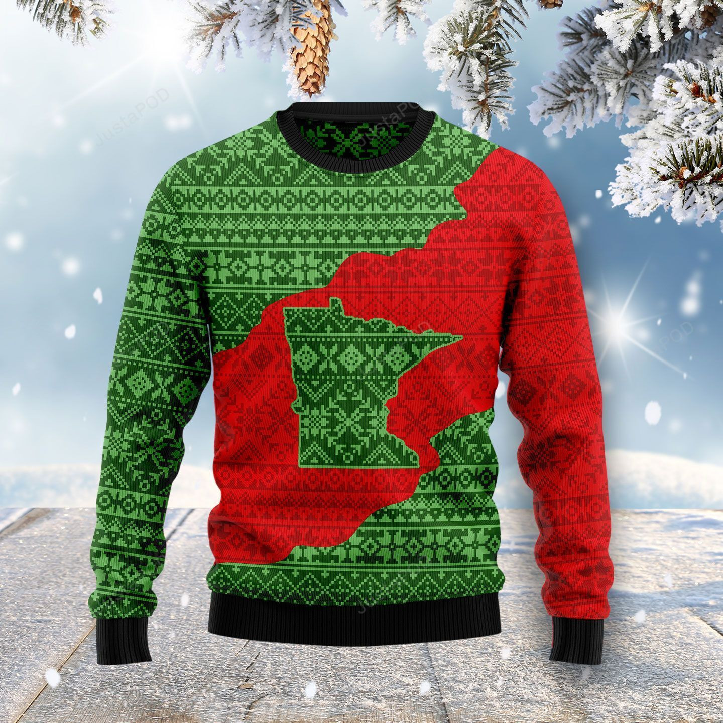 Minnesota Lover Ugly Christmas Sweater Adult 3D Funny Matching for family