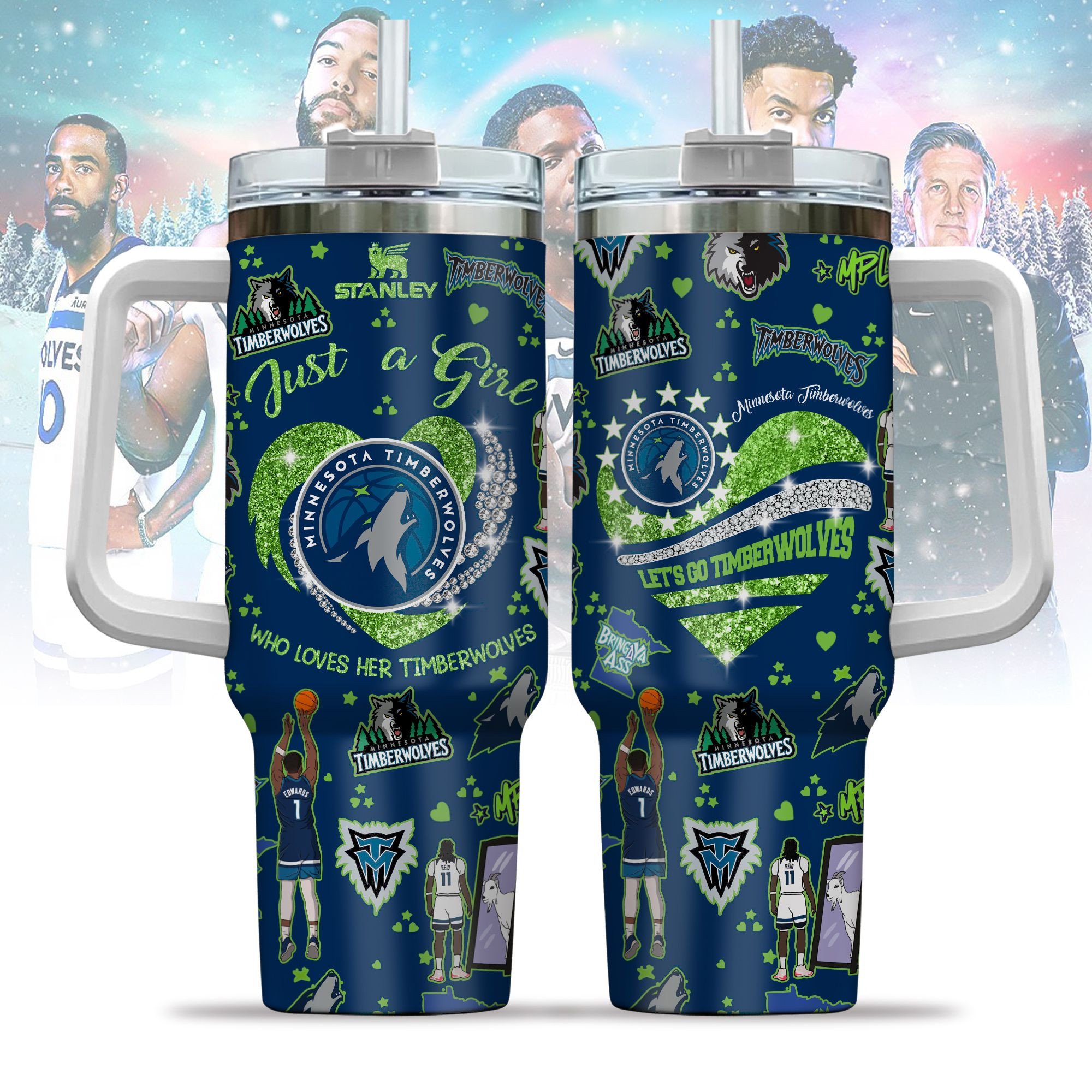 Minnesota Timberwolves NBA Custom Stanley Cup 40 oz 30 oz Tumbler With HandleTVC2301126