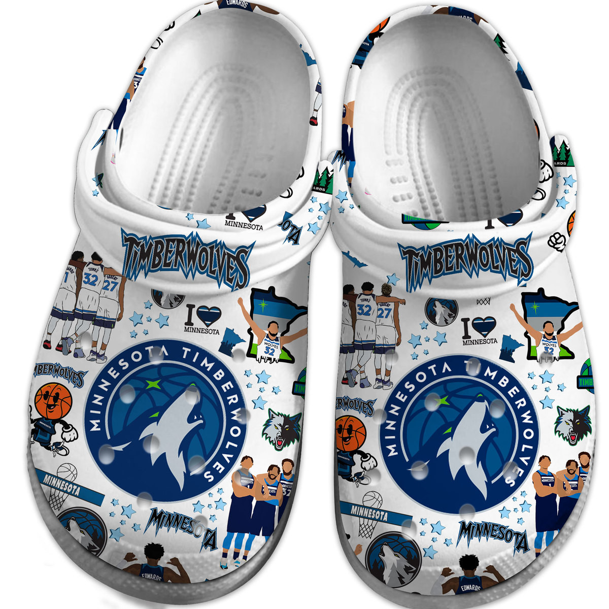 Minnesota Timberwolves NBA Sport Crocs Crocband Clogs Shoes Comfortable For Men Women and Kids - Image 2