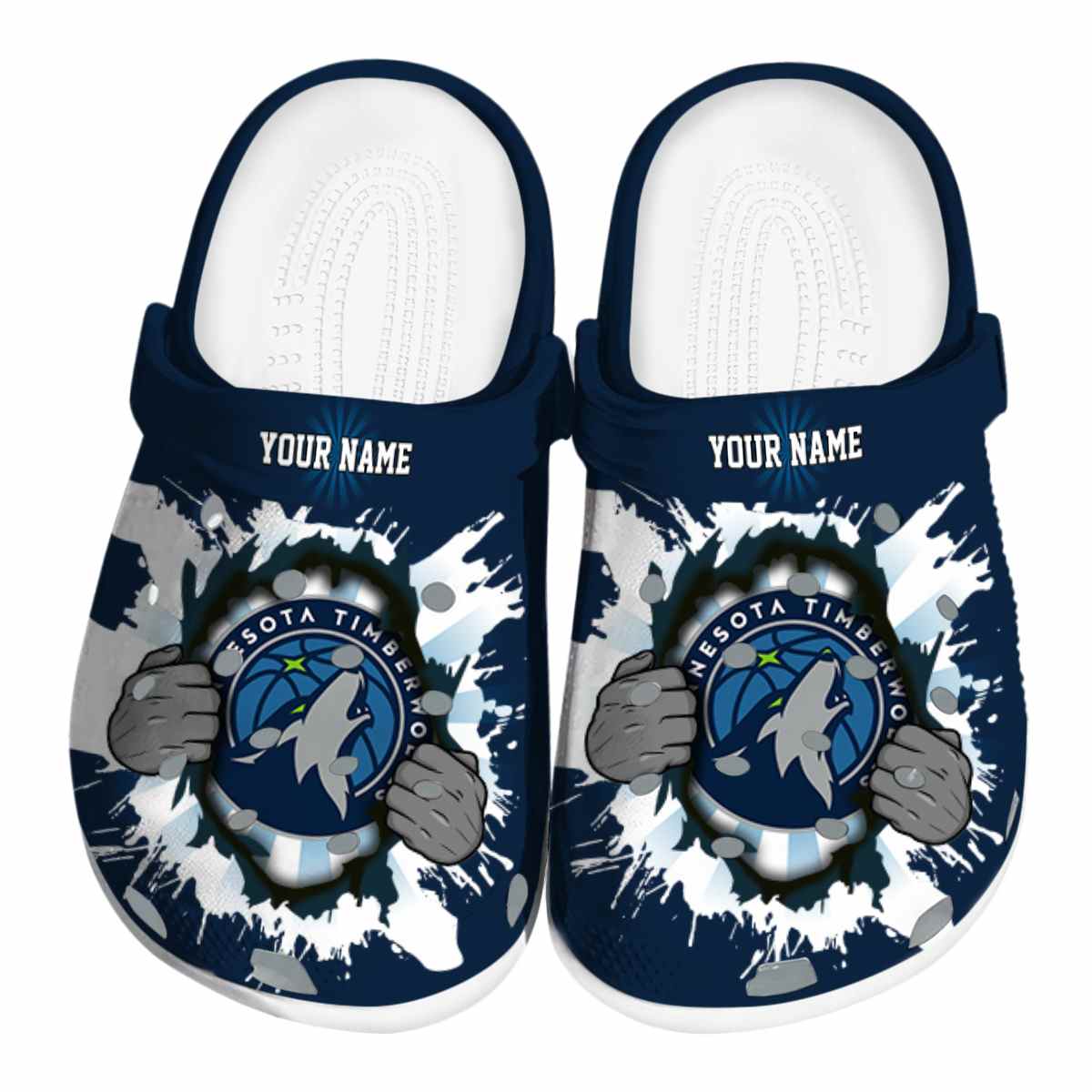 Minnesota Timberwolves NBA Sport Crocs Crocband Clogs Shoes Comfortable For Men Women and Kids