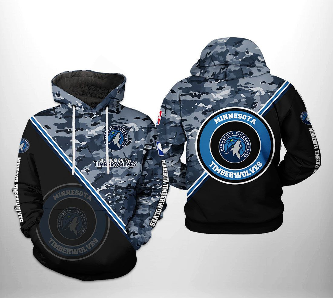 Minnesota Timberwolves NBA US Camo Team 3D All Over Print Hoodie, Zip Hoodie