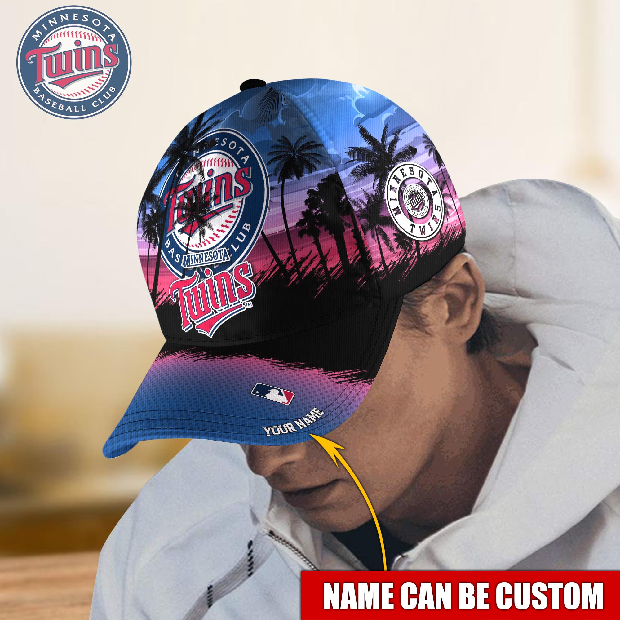 Minnesota Twins Custom Name Classic, Baseball Caps Trucker Hats Custom Hats Gifts For Men & Women