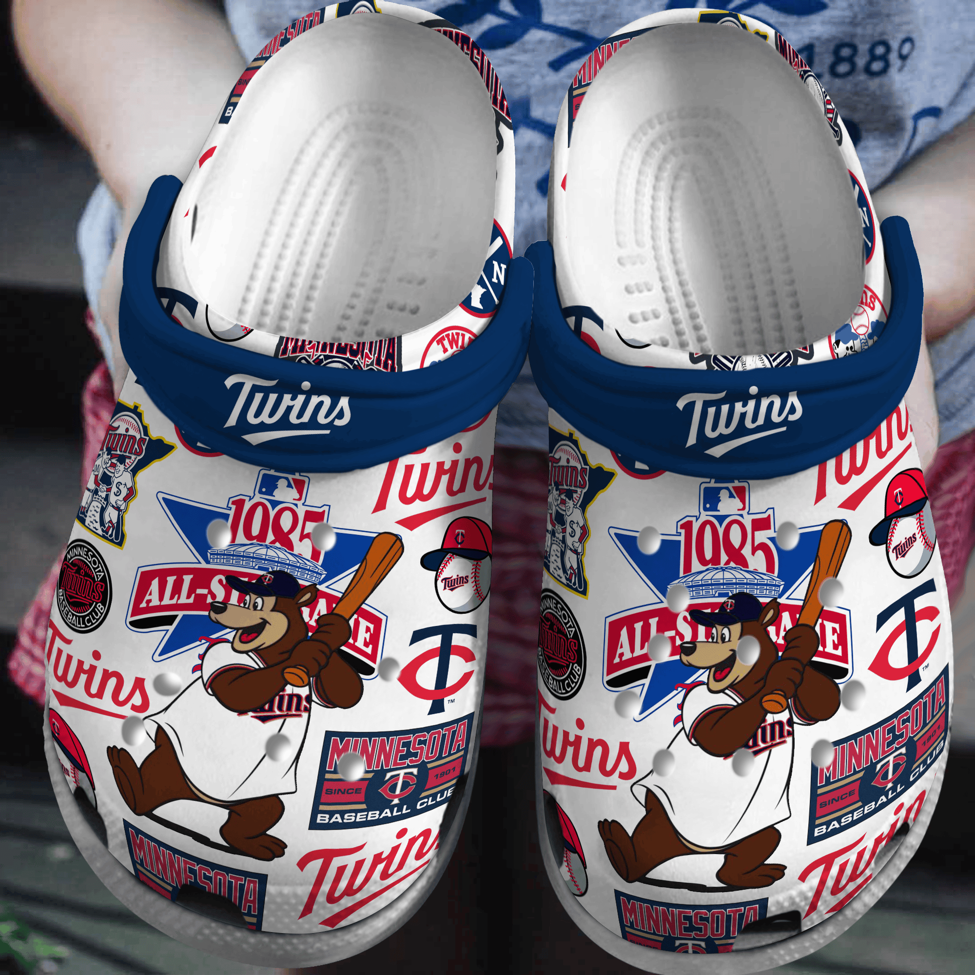 Minnesota Twins MLB Sport Crocs Crocband Clogs Shoes Comfortable For Men Women and Kids