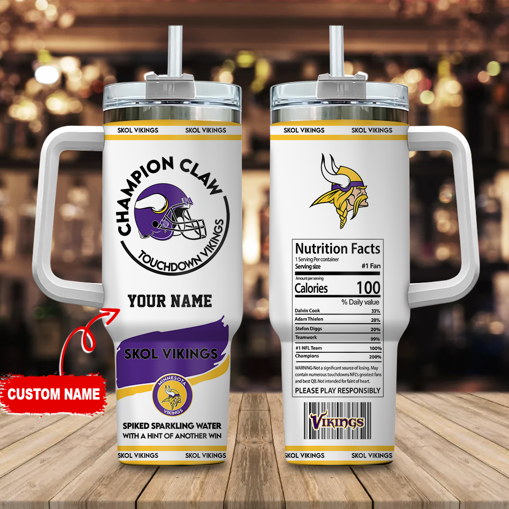 Minnesota Vikings NFL Champion Claw Custom Stanley Cup 40 oz 30 oz Tumbler With HandleTVC230130