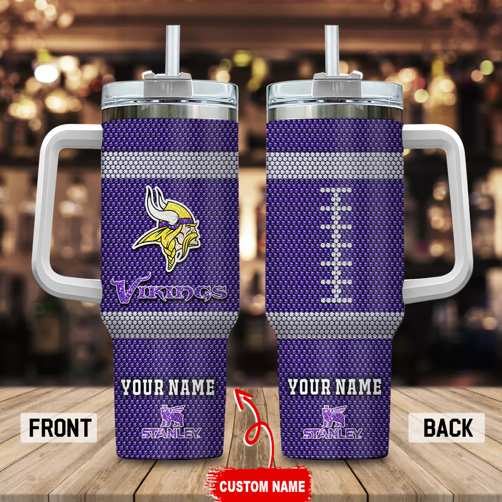 Minnesota Vikings NFL Crystal Custom Stanley Cup 40 oz 30 oz Tumbler With HandleTVC230170