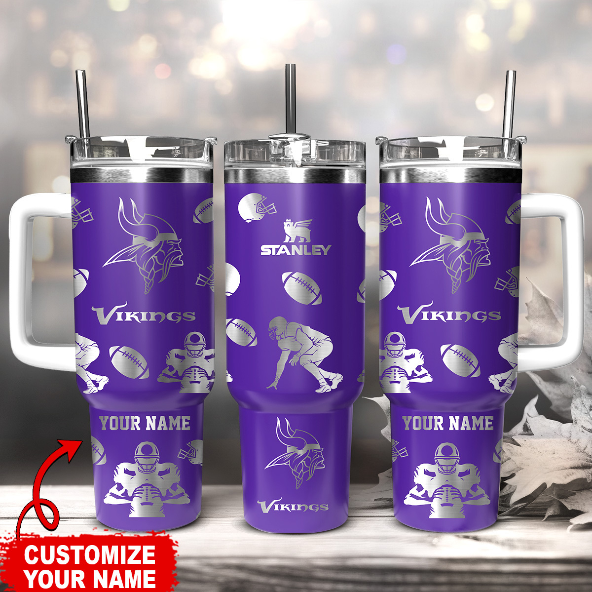 Minnesota Vikings NFL Custom Stanley Cup 40 oz 30 oz Tumbler With HandleTVC230128