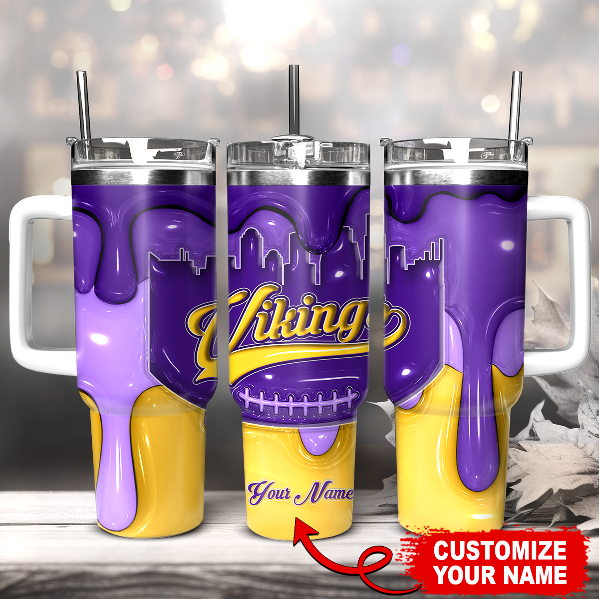 Minnesota Vikings NFL Custom Stanley Cup 40 oz 30 oz Tumbler With HandleTVC230151