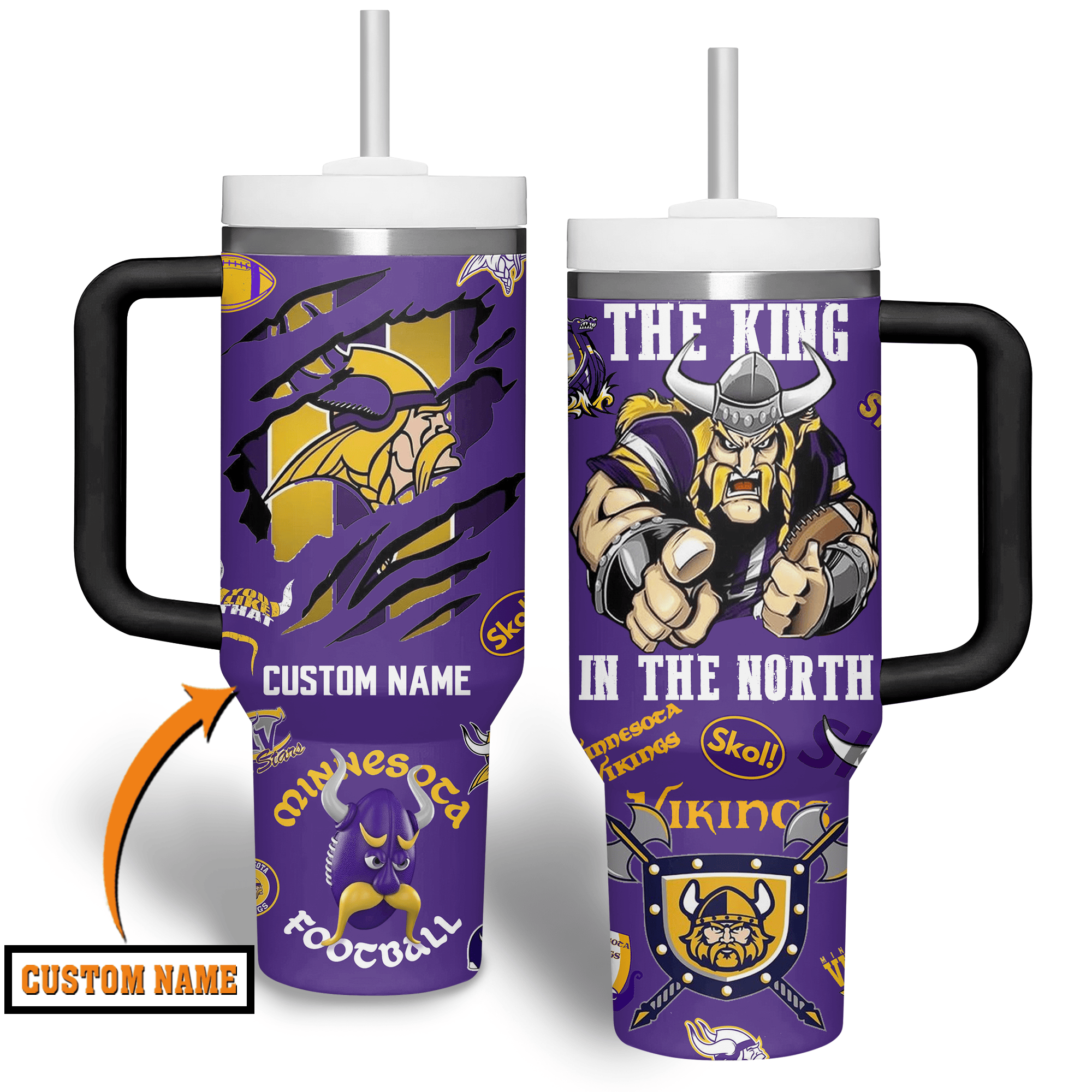 Minnesota Vikings NFL Custom Stanley Cup 40 oz 30 oz Tumbler With HandleTVC2301510