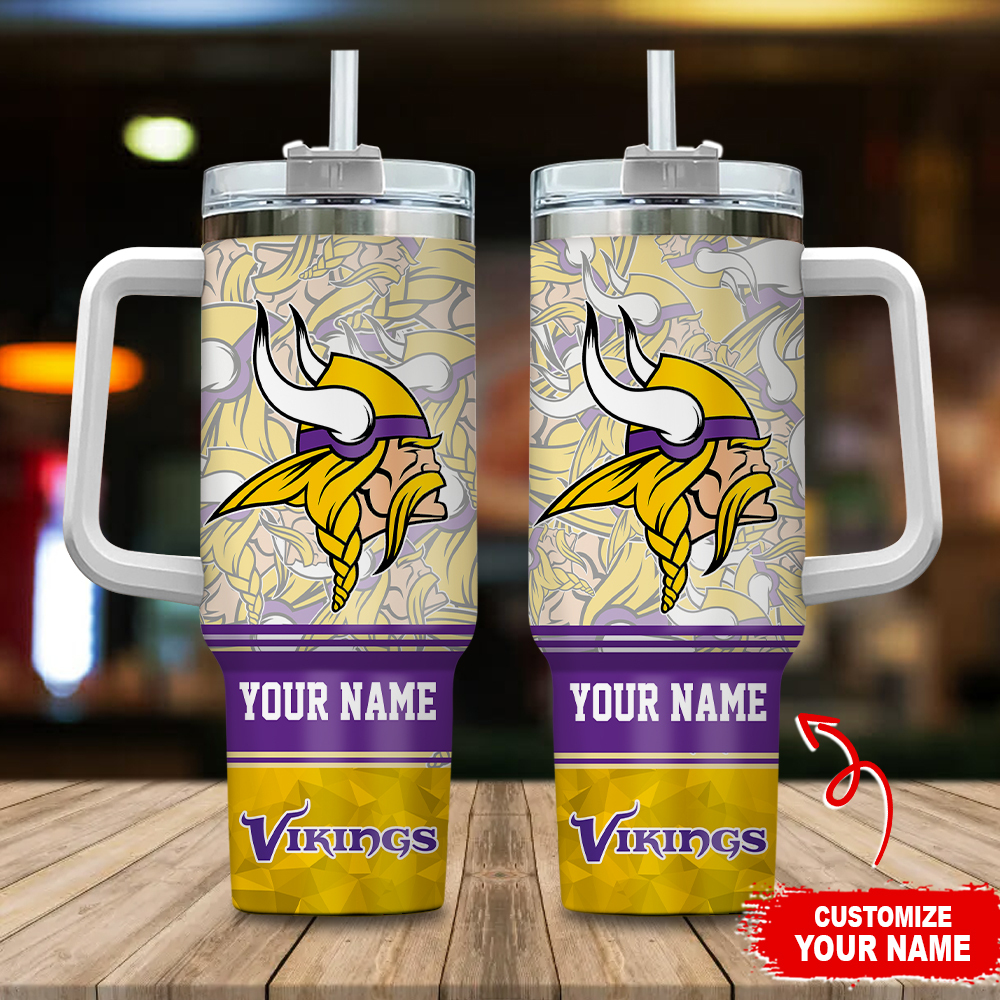 Minnesota Vikings NFL Custom Stanley Cup 40 oz 30 oz Tumbler With HandleTVC230167