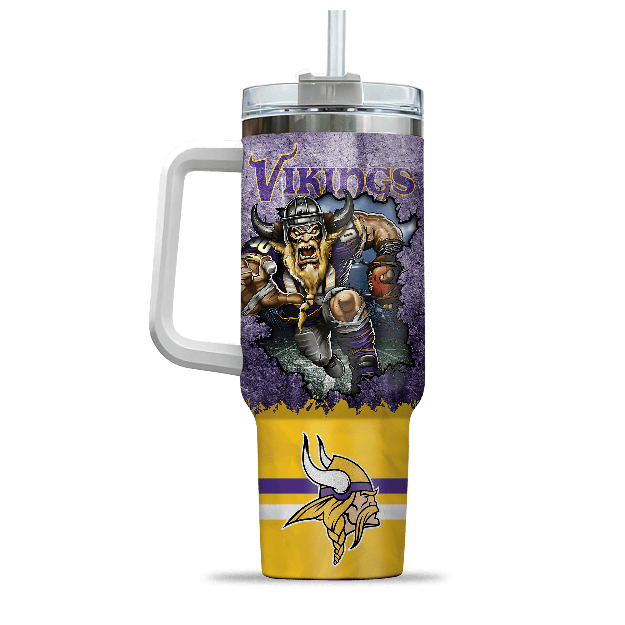Minnesota Vikings NFL Custom Stanley Cup 40 oz 30 oz Tumbler With HandleTVC230198 - Image 3