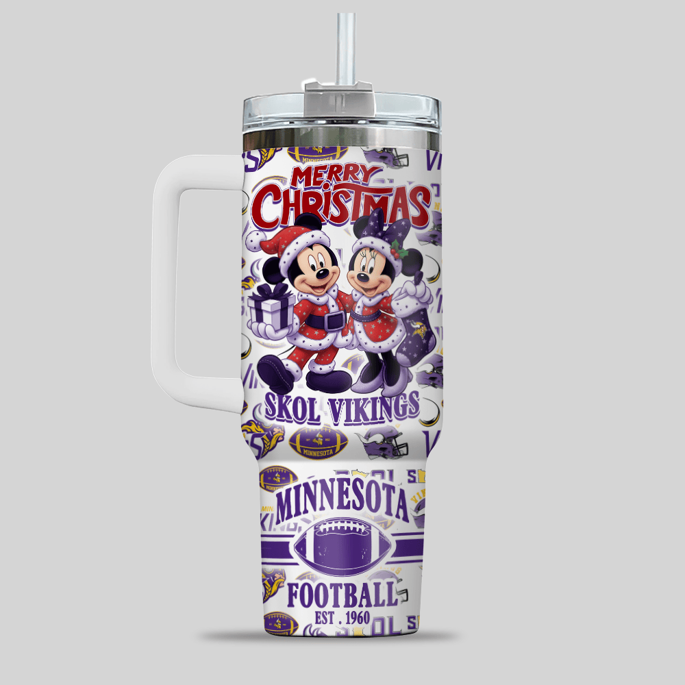 Minnesota Vikings NFL Custom Stanley Cup 40 oz 30 oz Tumbler With HandleTVC230199 - Image 2