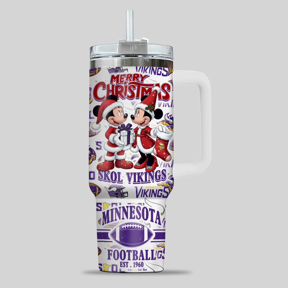 Minnesota Vikings NFL Custom Stanley Cup 40 oz 30 oz Tumbler With HandleTVC230199 - Image 3