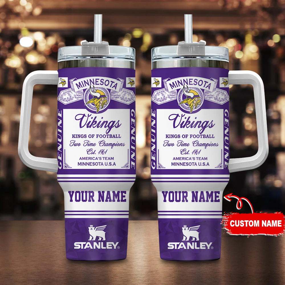 Minnesota Vikings NFL Kings Of Football Custom Stanley Cup 40 oz 30 oz Tumbler With HandleTVC230183