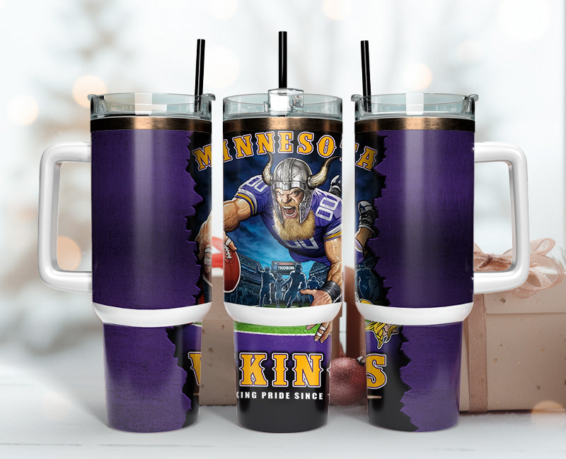 Minnesota Vikings NFL Mascot Custom Stanley Cup 40 oz 30 oz Tumbler With HandleTVC2301145