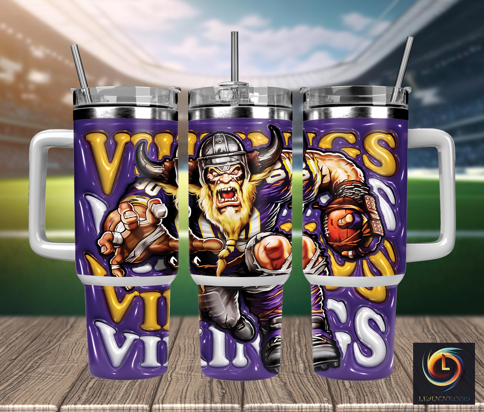 Minnesota Vikings NFL Mascot Custom Stanley Cup 40 oz 30 oz Tumbler With HandleTVC2301988