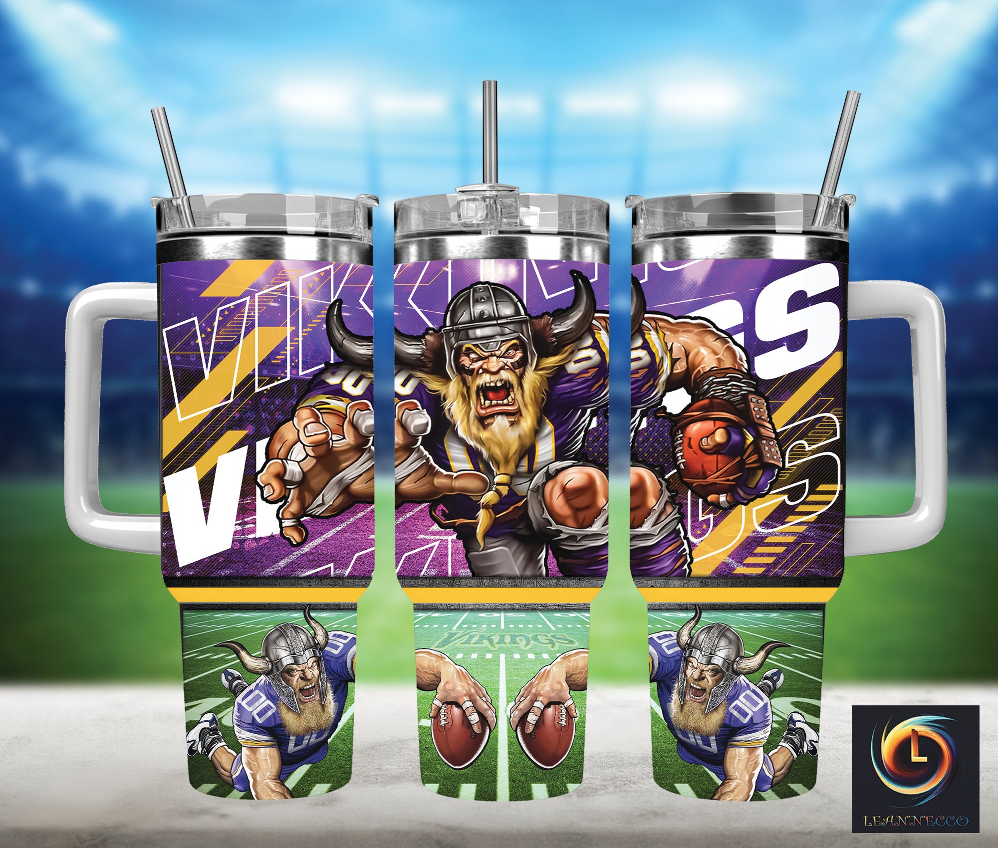 Minnesota Vikings NFL Mascot Custom Stanley Cup 40 oz 30 oz Tumbler With HandleTVC2301988