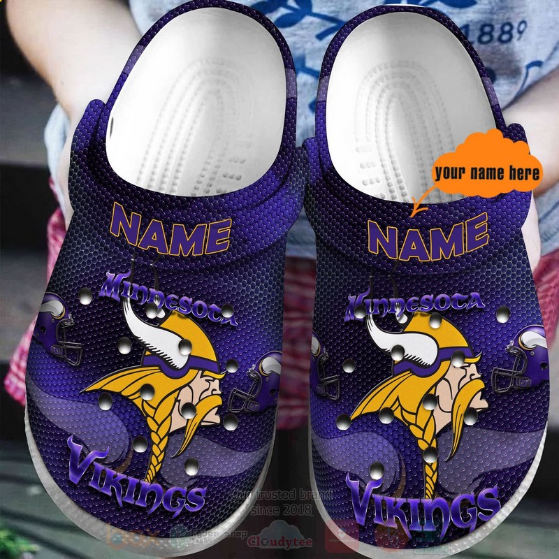 Minnesota Vikings NFL Sport Crocs Crocband Clogs Shoes Comfortable For Men Women and Kids