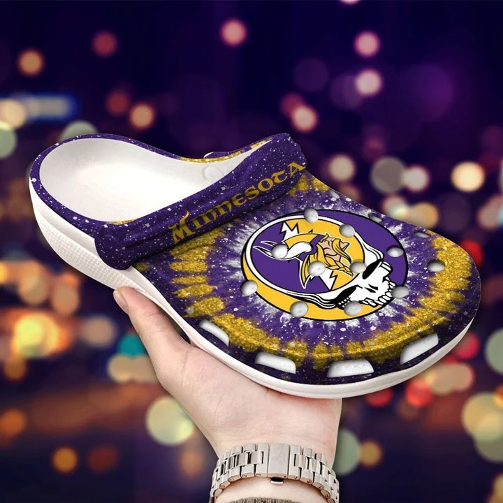 Minnesota Vikings NFL Sport Crocs Crocband Clogs Shoes Comfortable For Men Women and Kids - Image 2