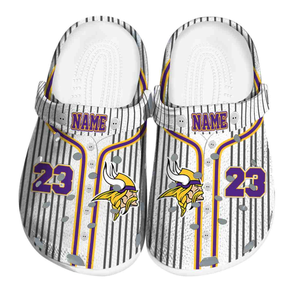 Minnesota Vikings NFL Sport Crocs Crocband Clogs Shoes Comfortable For Men Women and Kids